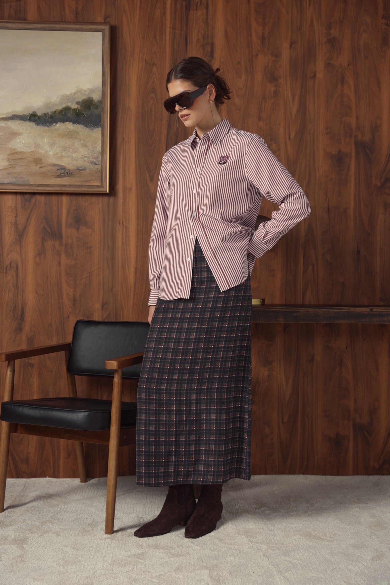 point button up blouse