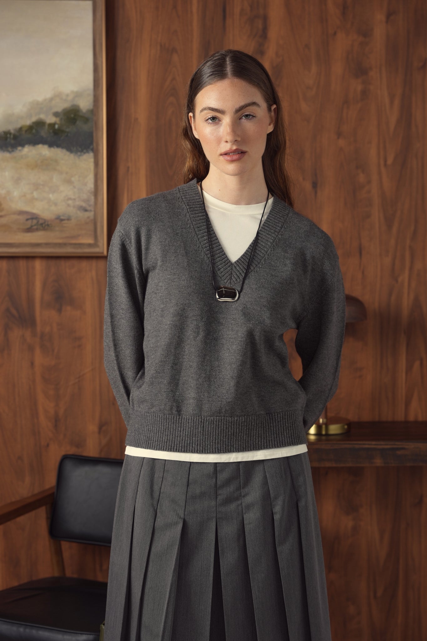 point button up blouse