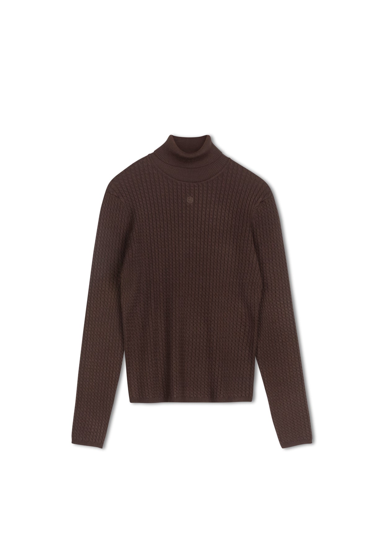 point twisted cable turtleneck