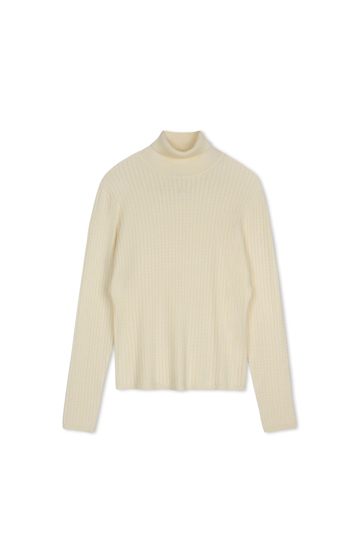 point twisted cable turtleneck