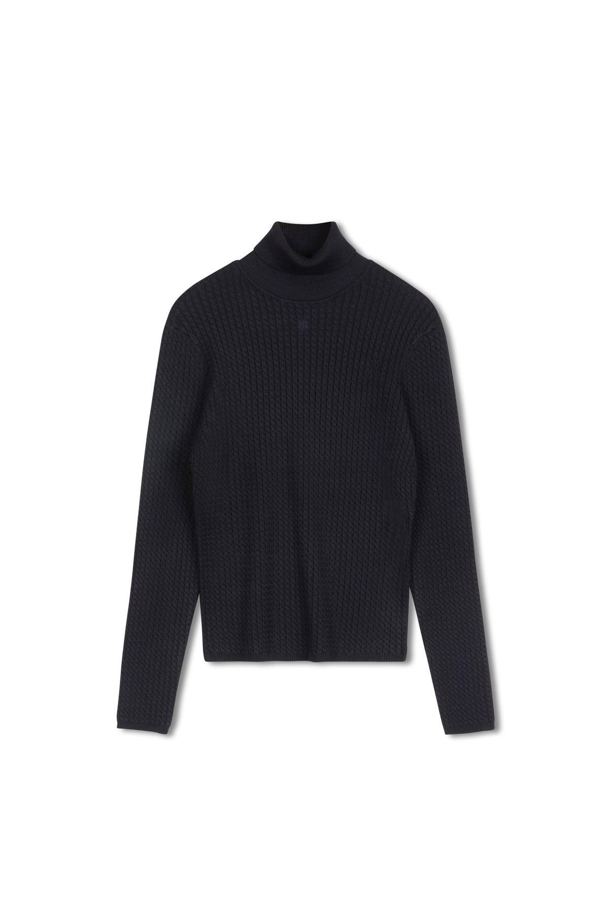 point twisted cable turtleneck