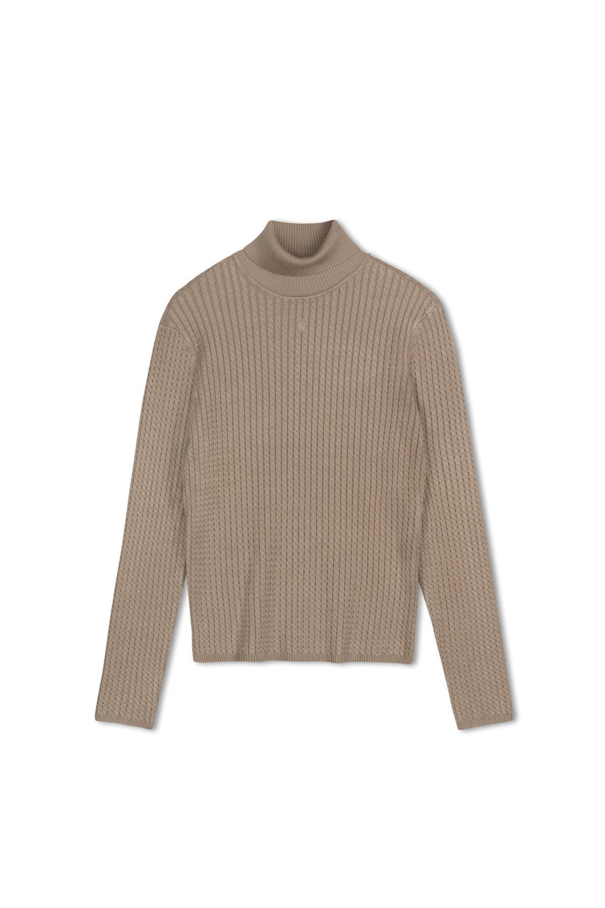 point twisted cable turtleneck