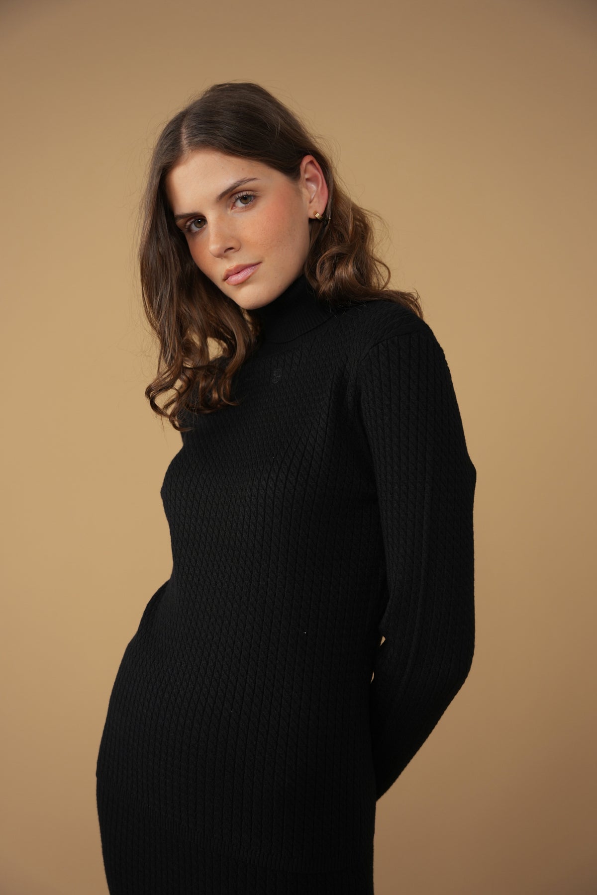 point twisted cable turtleneck