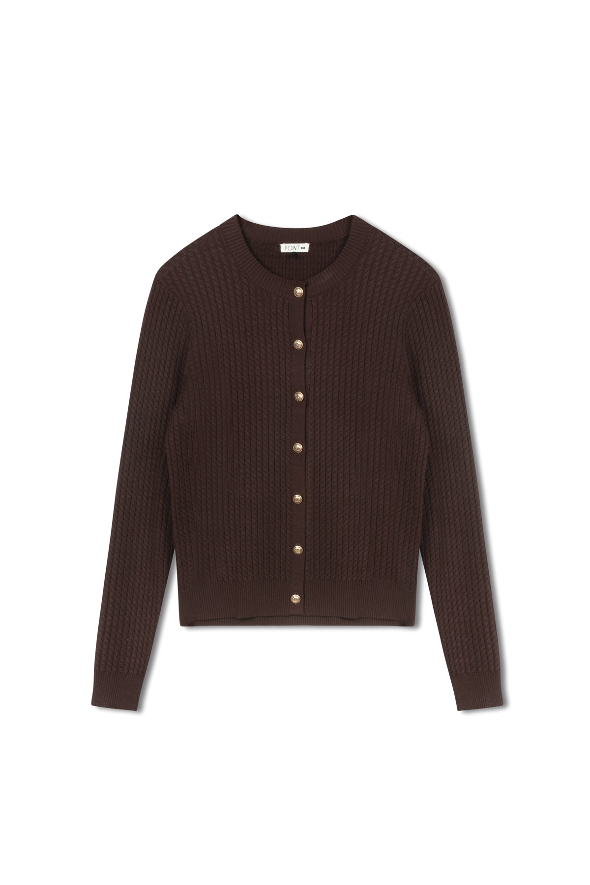 point twisted cable cardi