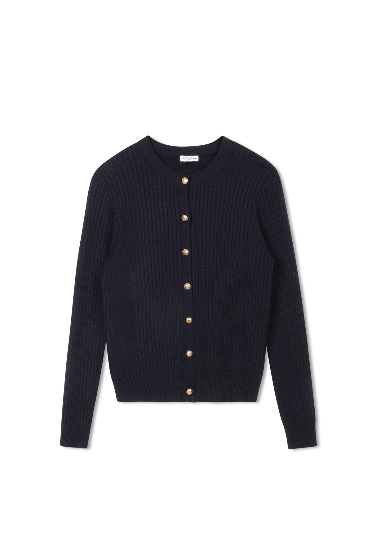 point twisted cable cardi
