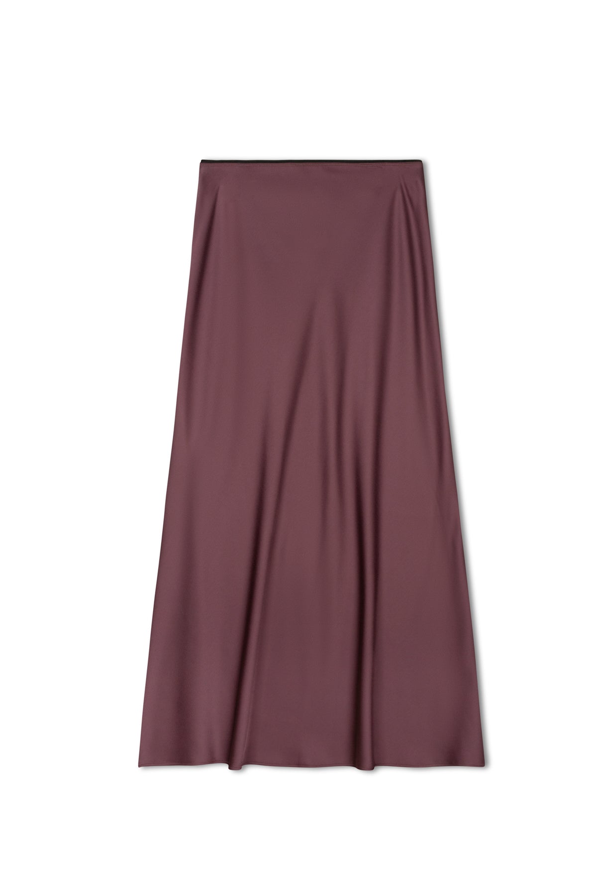 point satin a-line slip skirt
