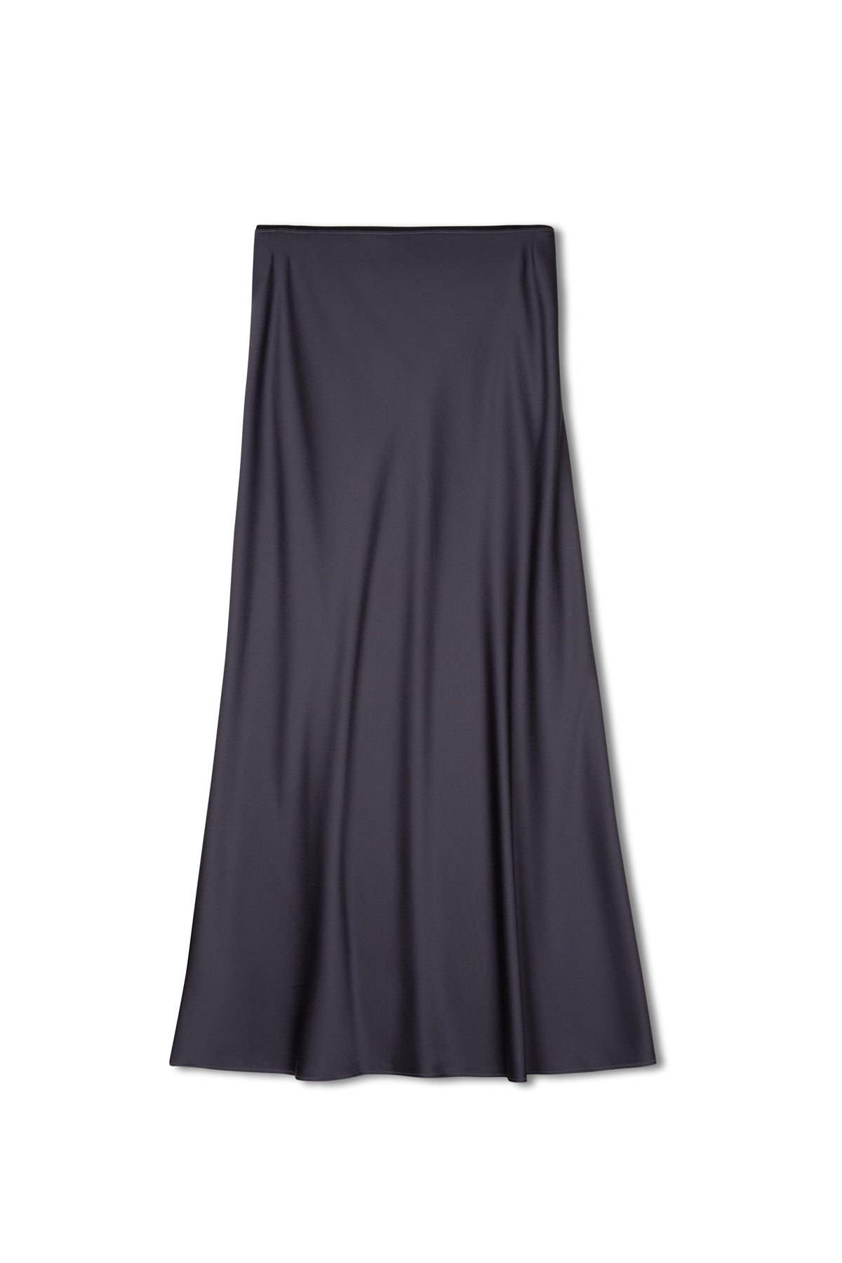 point satin a-line slip skirt