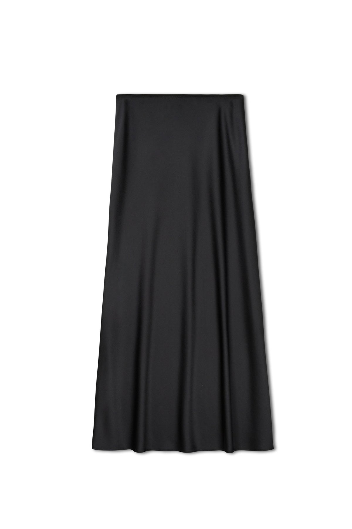 point satin a-line slip skirt