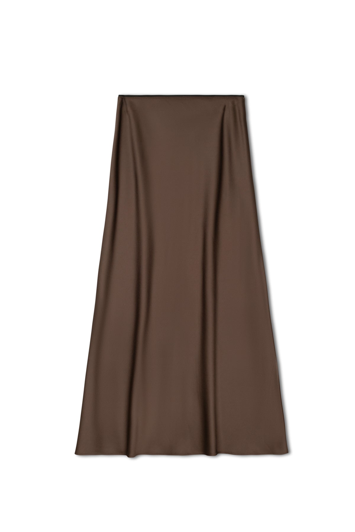 point satin a-line slip skirt
