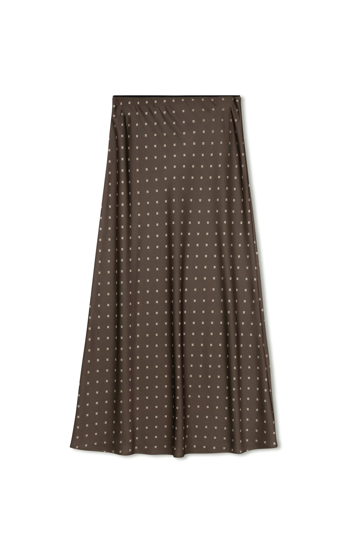 point satin a-line slip skirt