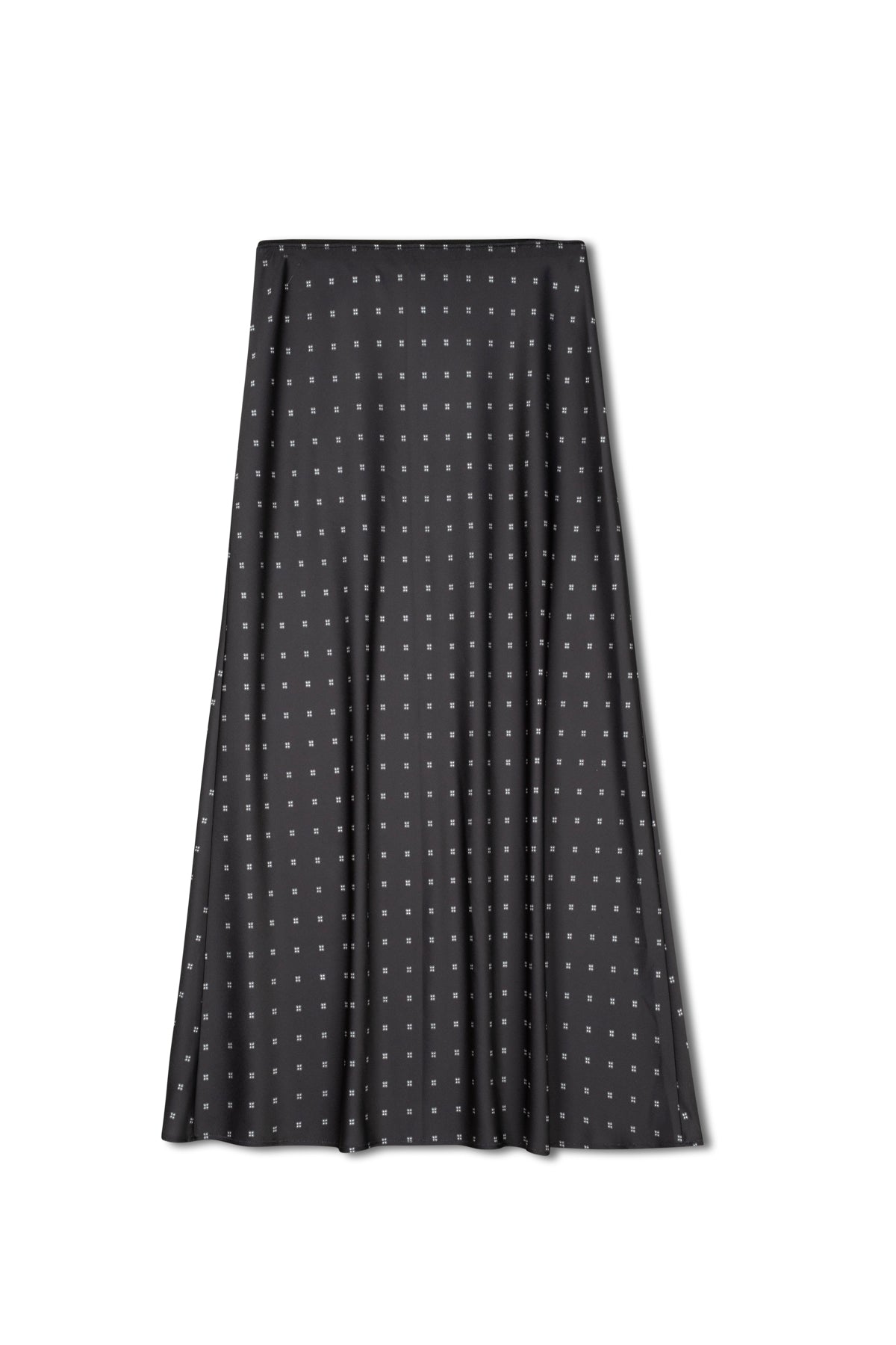 point satin a-line slip skirt