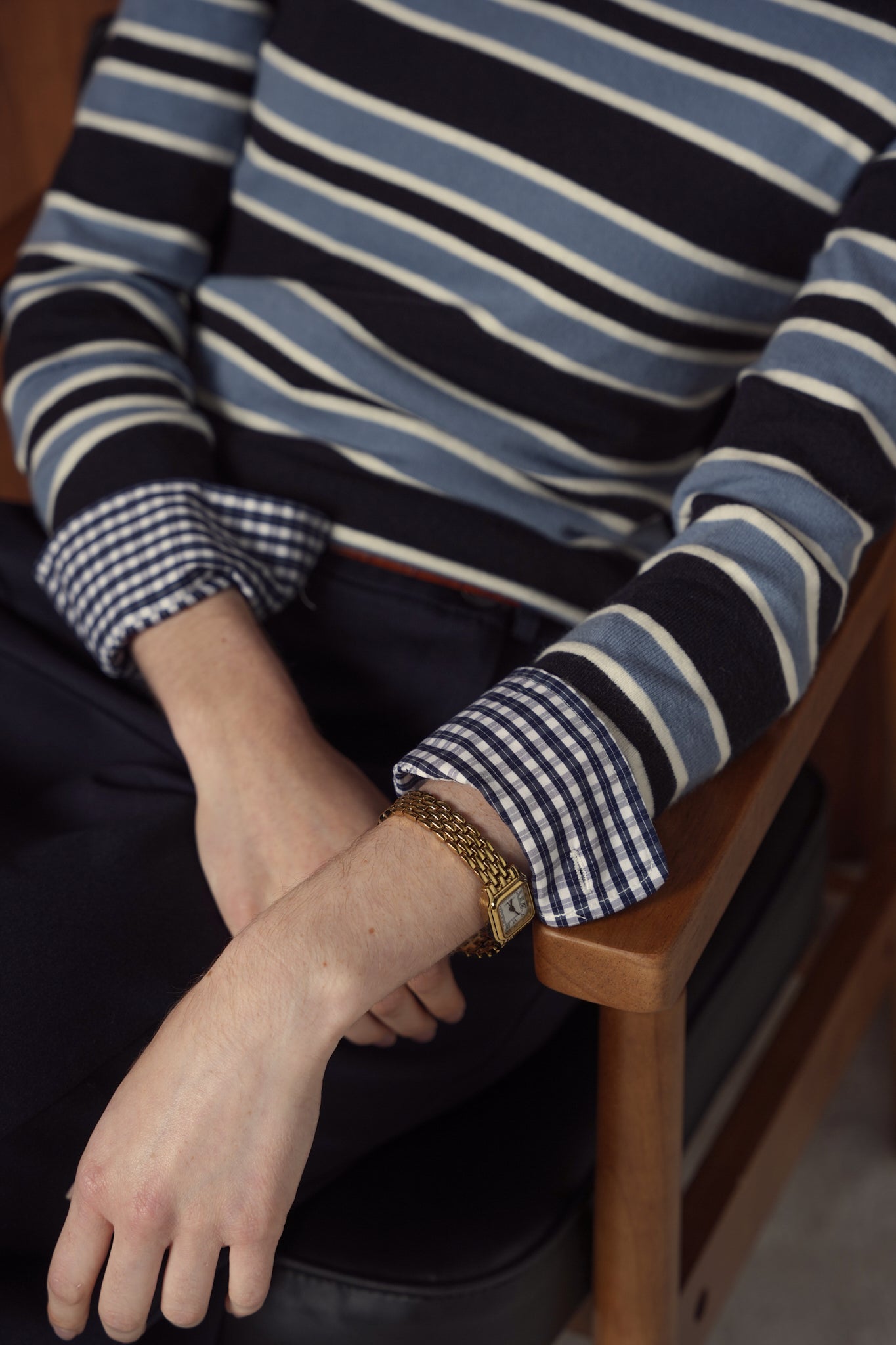 point striped henley