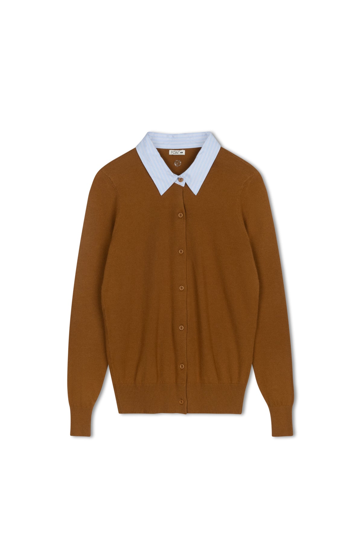 point collared cardi