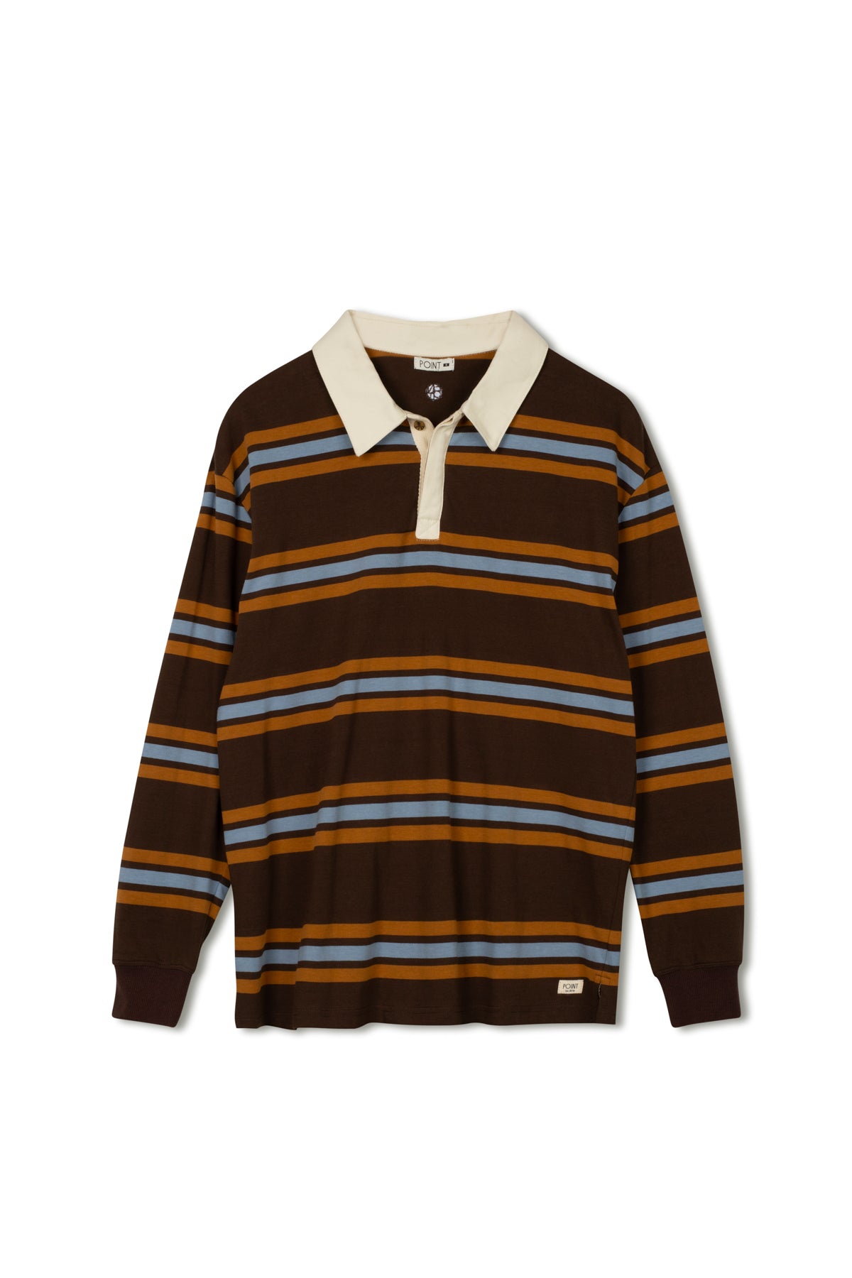 point striped rugby tee