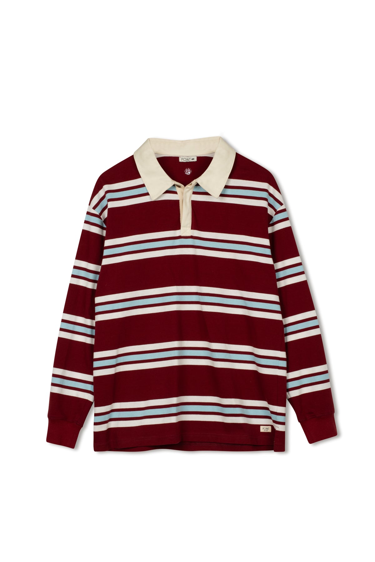 point striped rugby tee