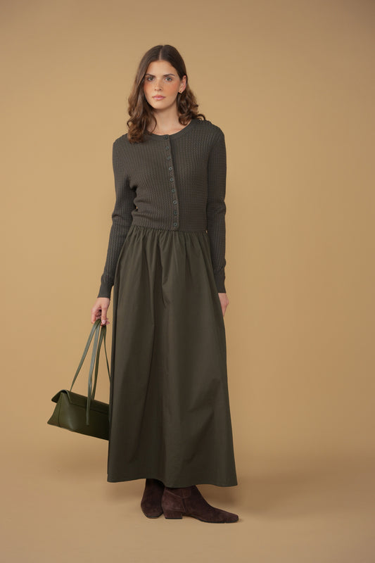 point cable twofer dress