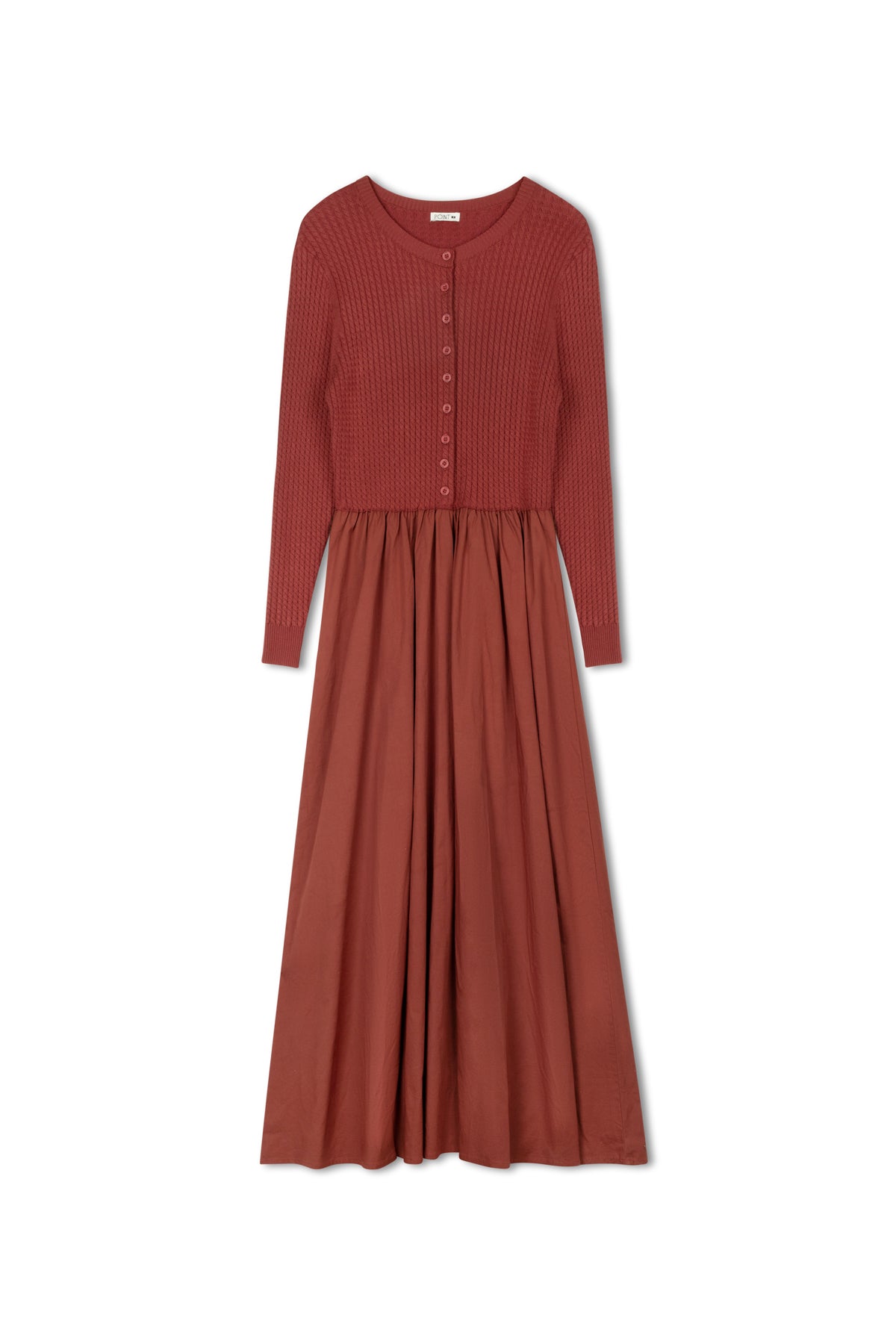 point cable twofer dress