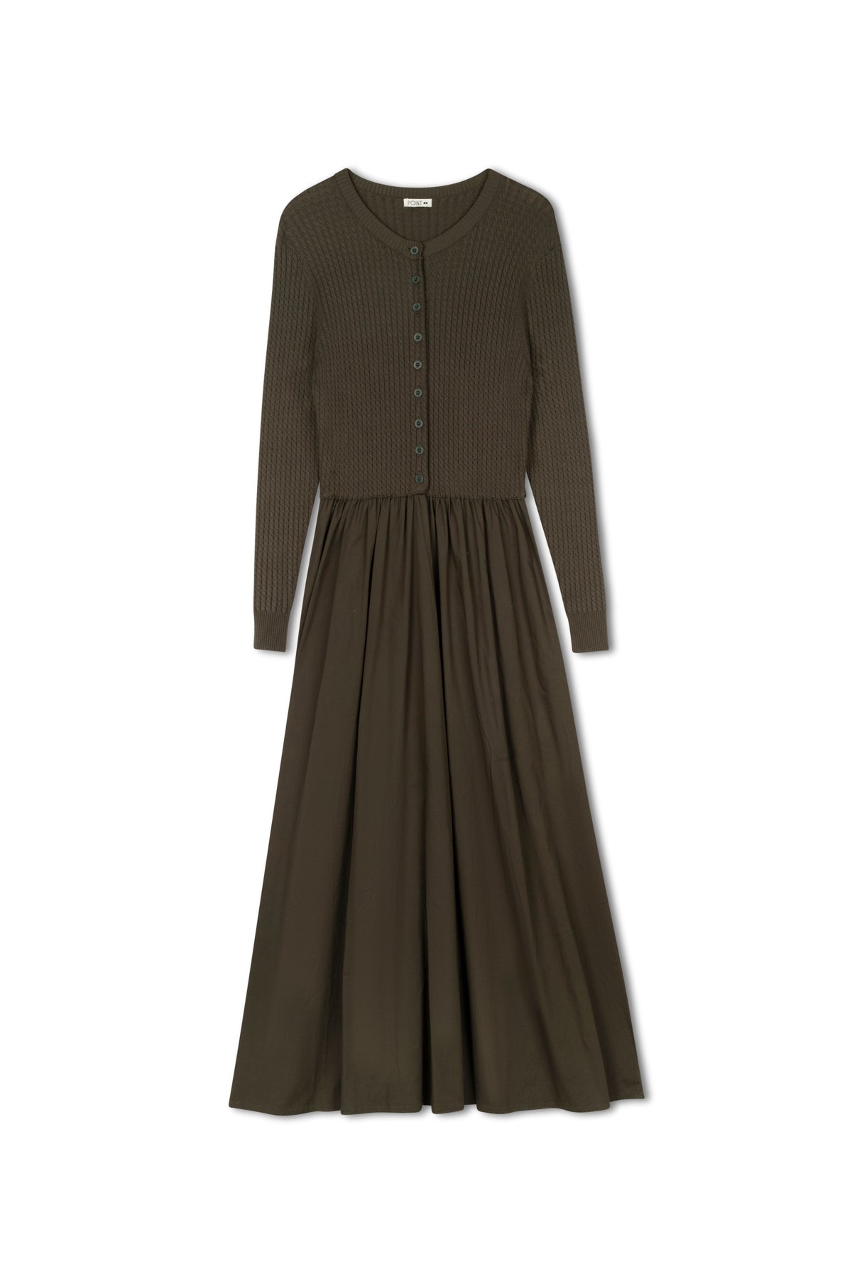 point cable twofer dress