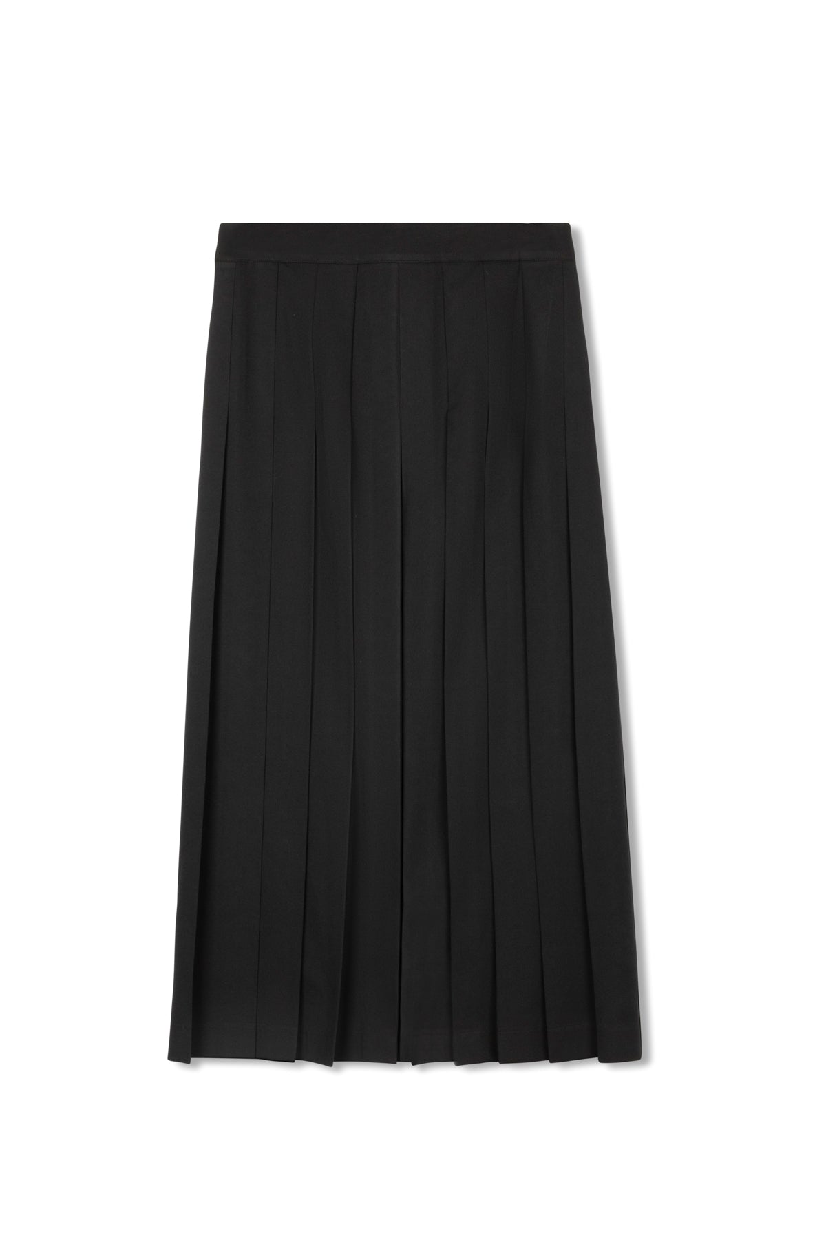 point maxi pleated skirt