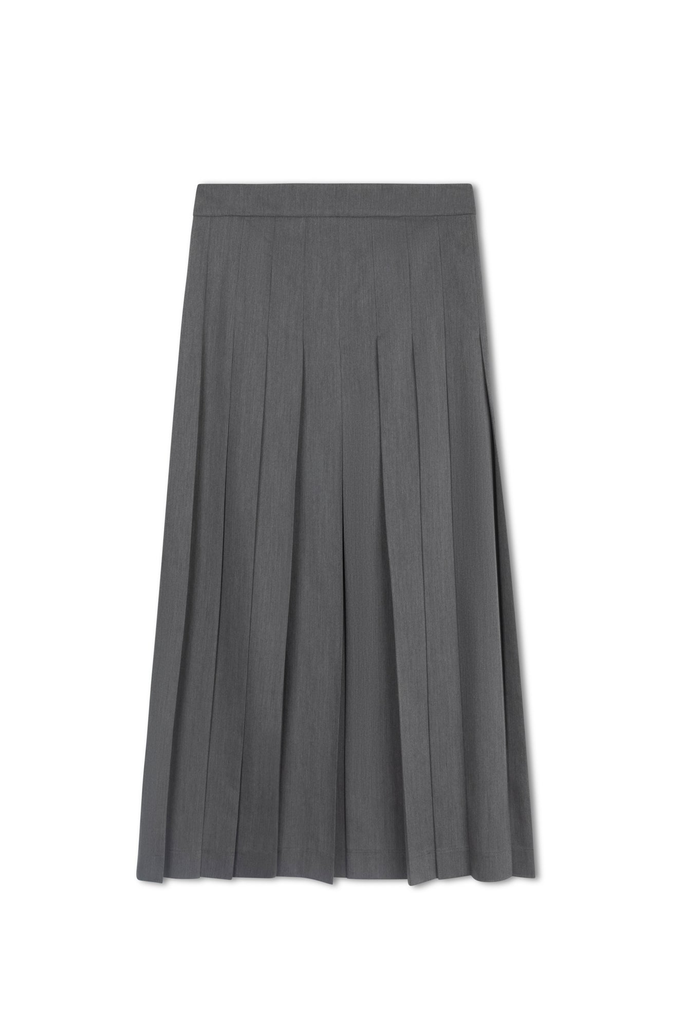 point maxi pleated skirt