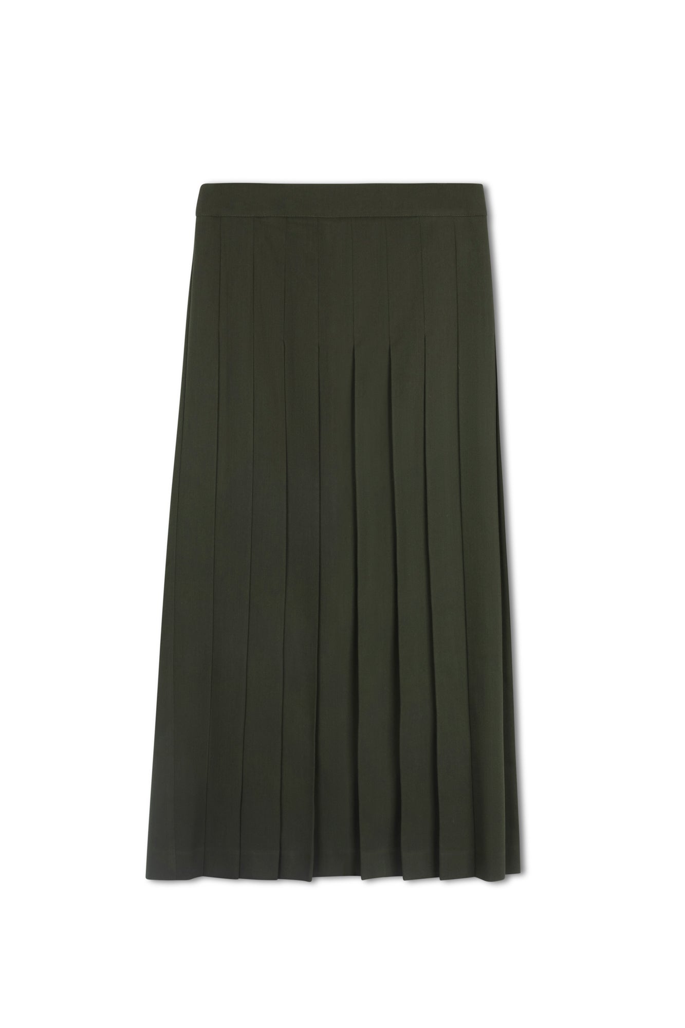 point maxi pleated skirt