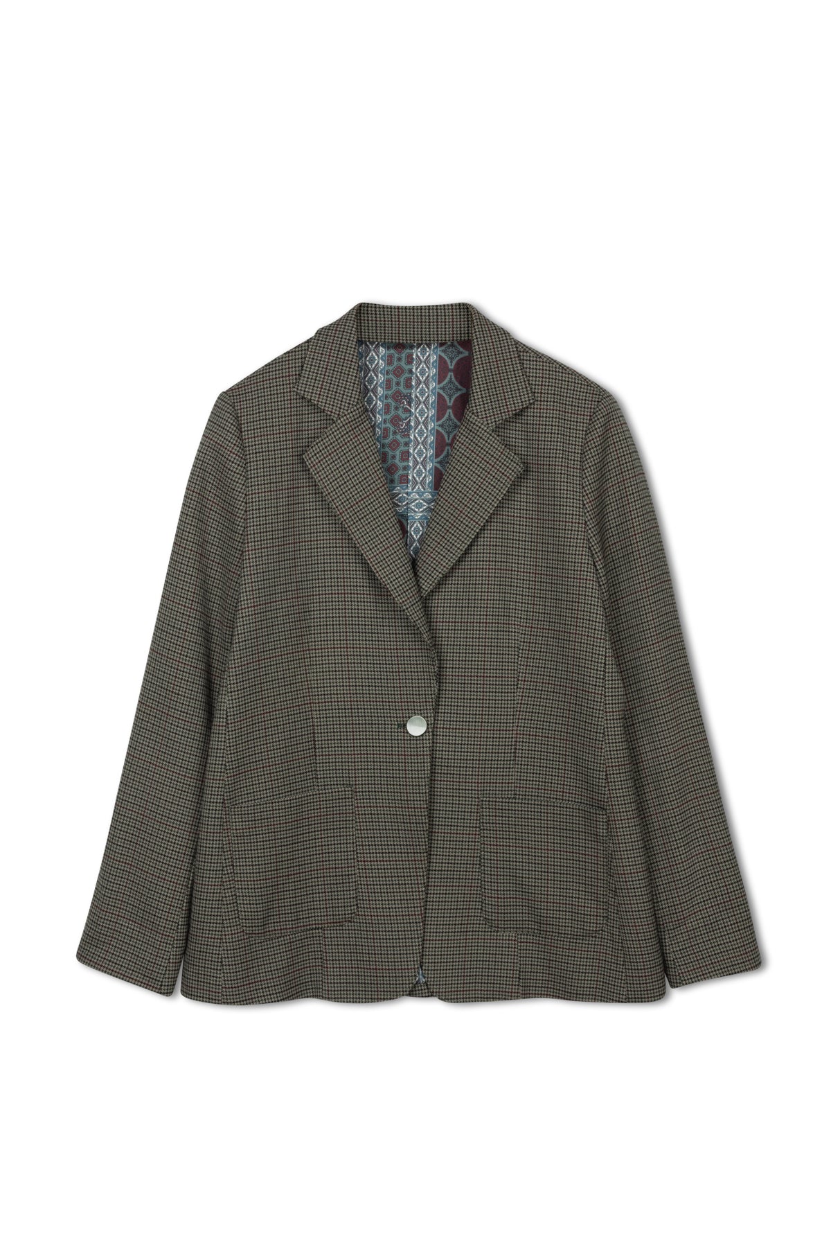 point relaxed knit blazer