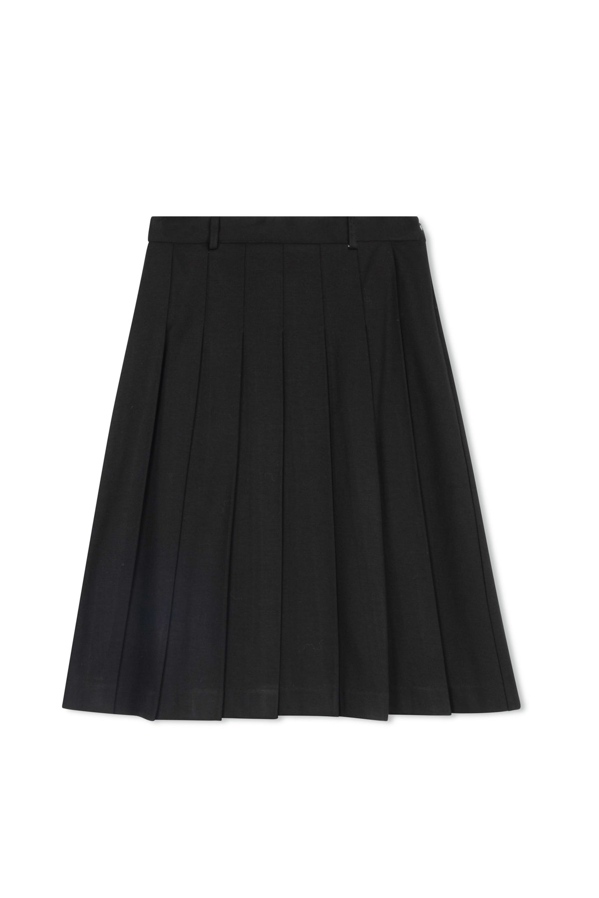 point knit pleated skirt