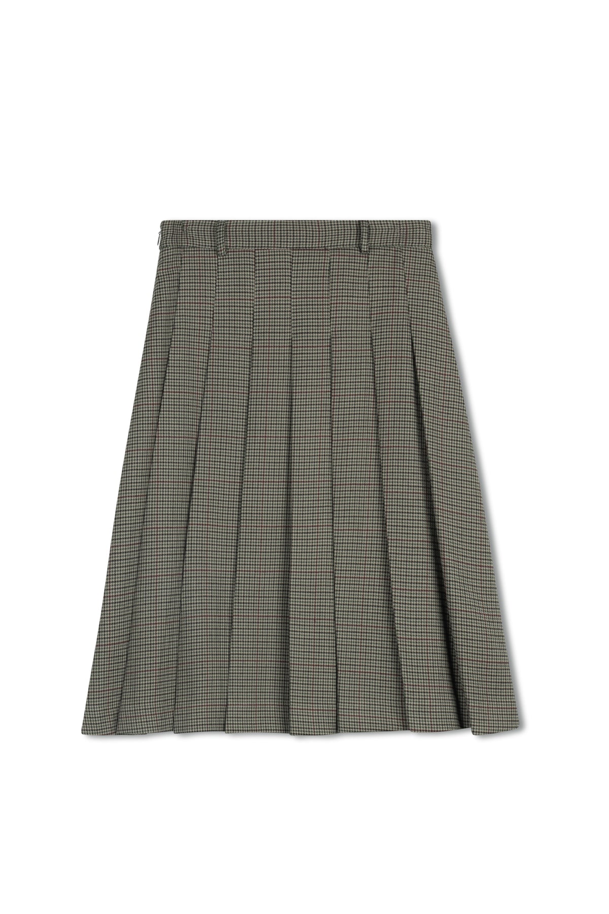 point knit pleated skirt