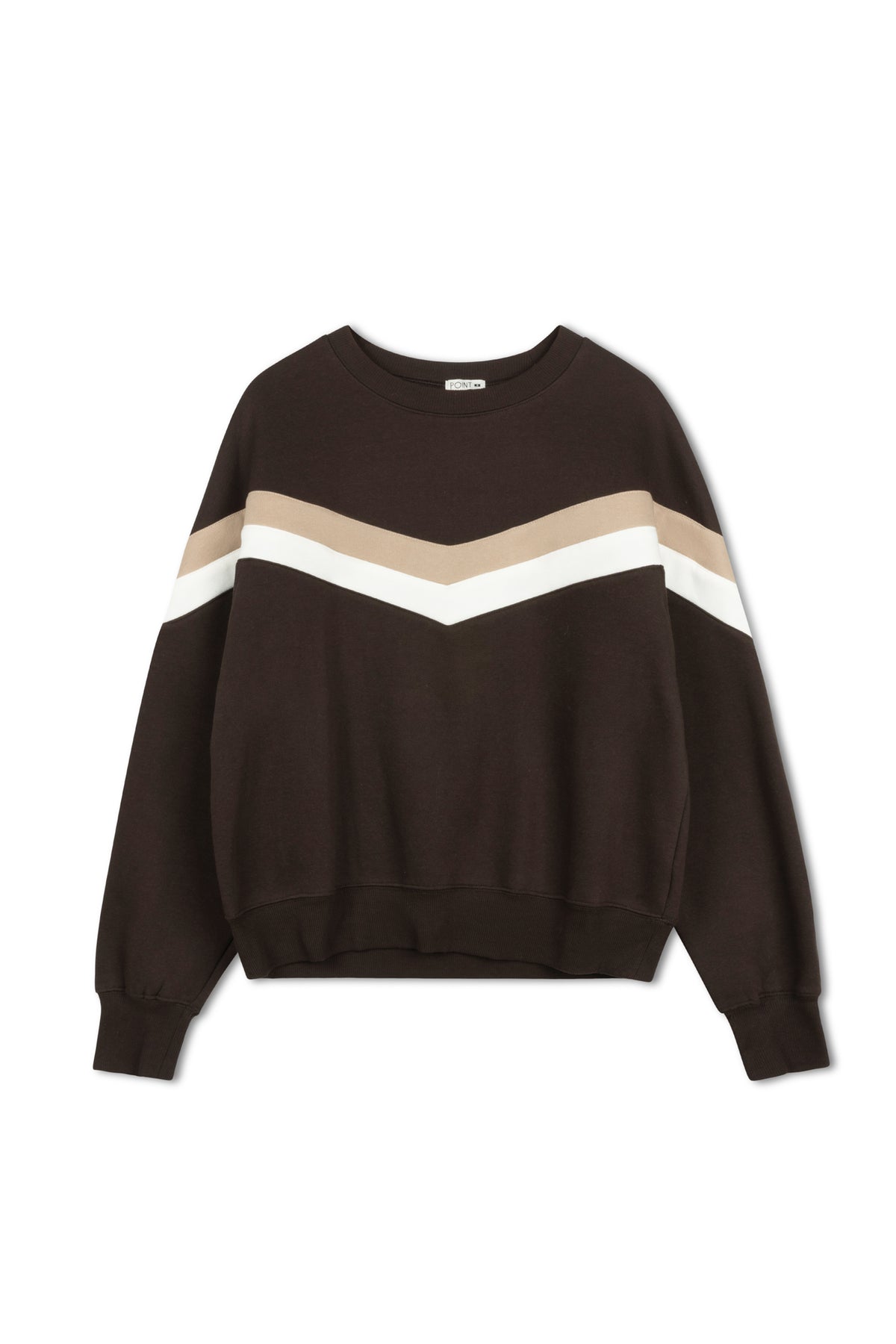 point pieced sweatshirt