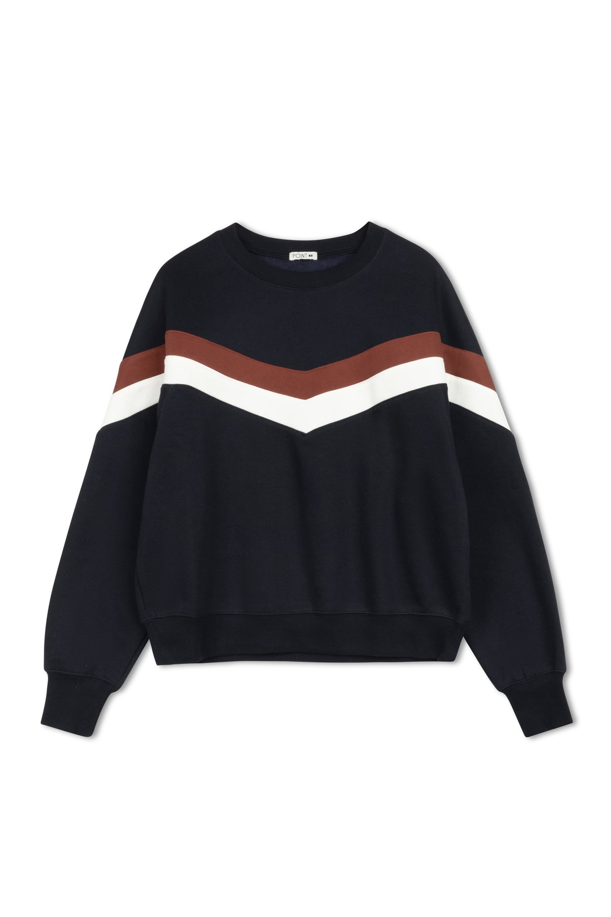 point pieced sweatshirt