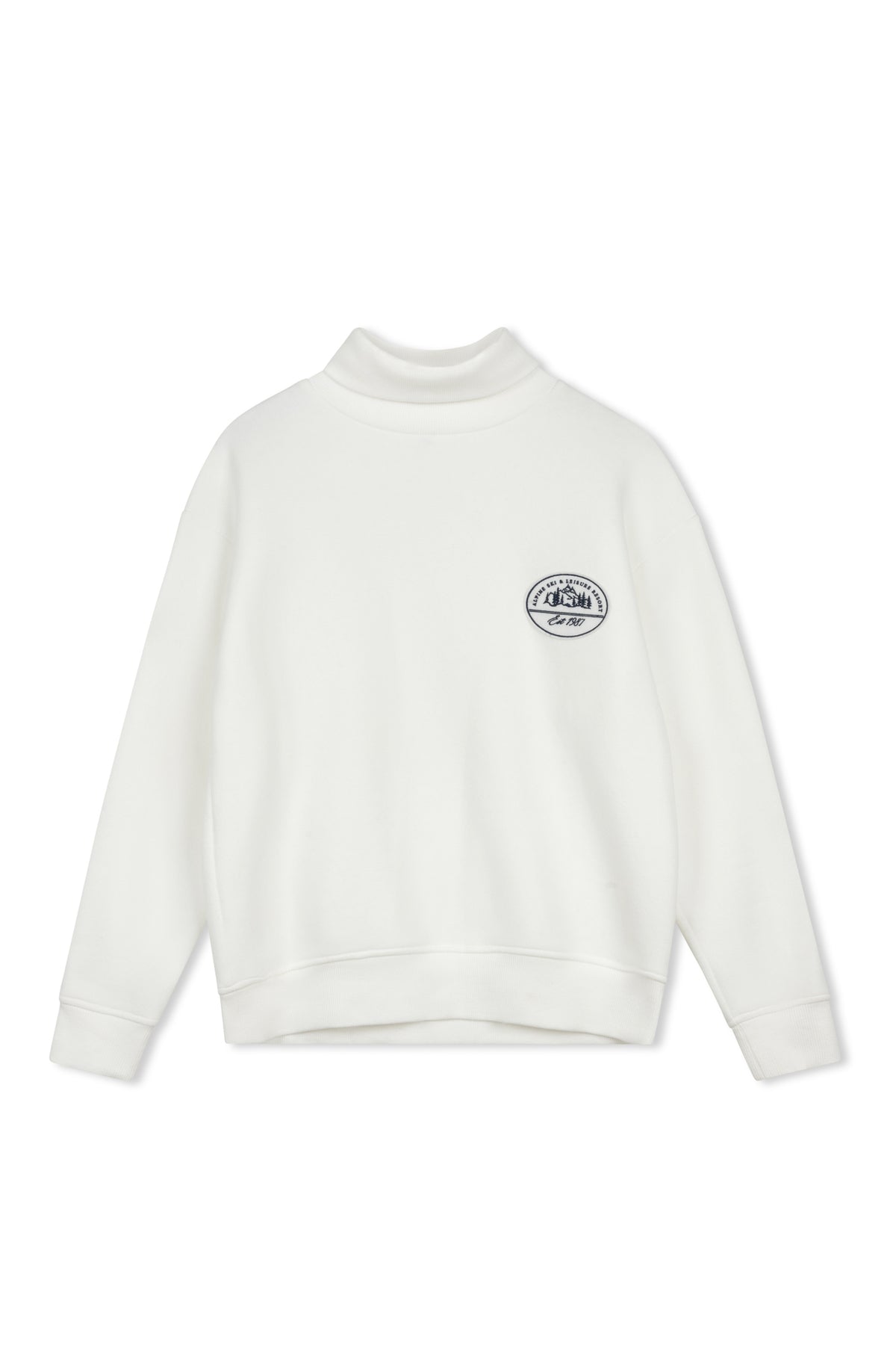point turtleneck sweatshirt