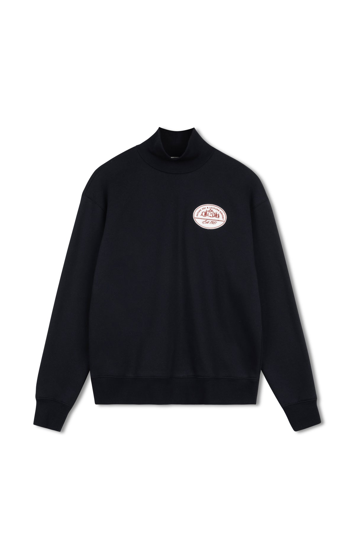 point turtleneck sweatshirt