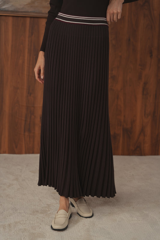 point luxe pleated skirt