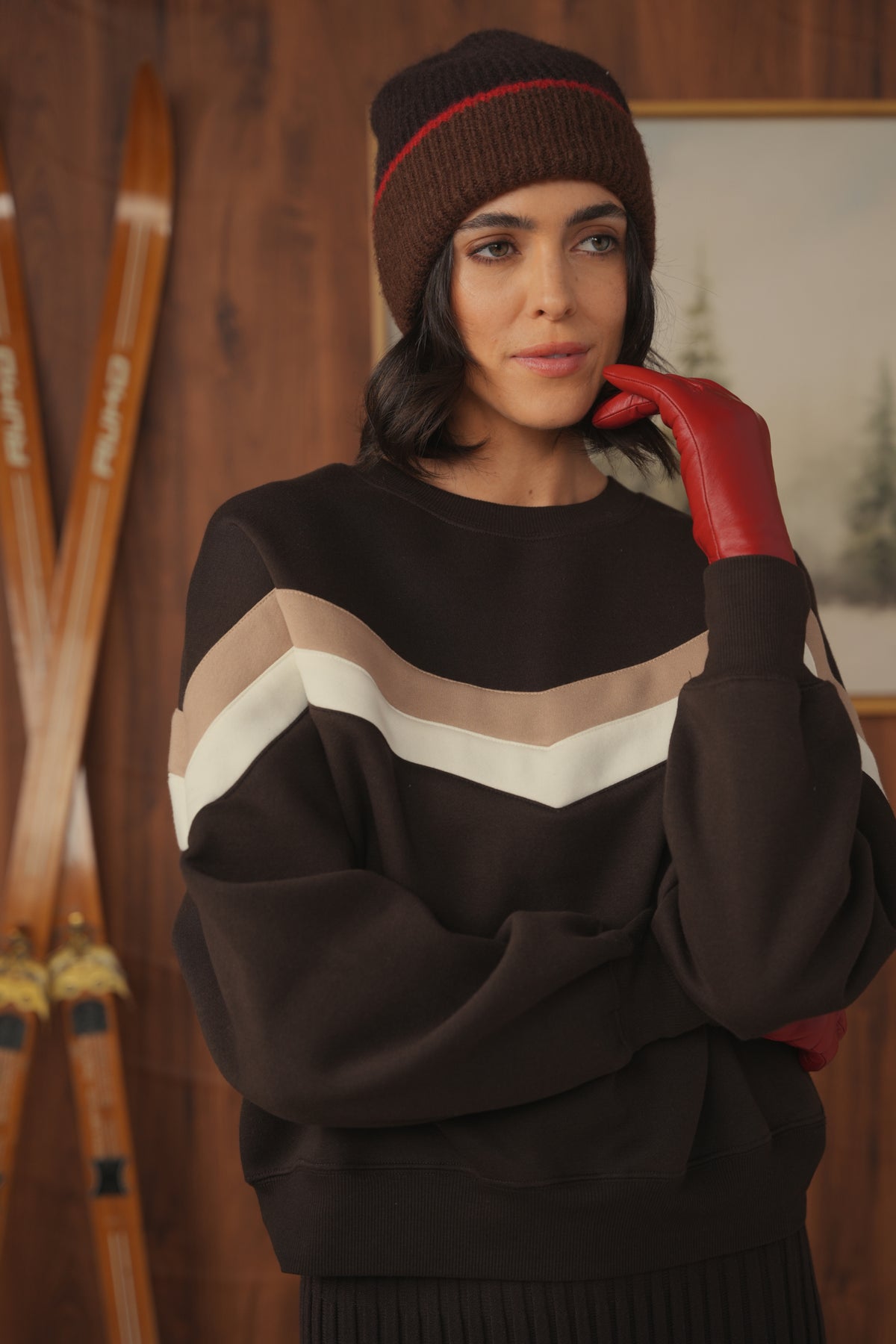 point pieced sweatshirt