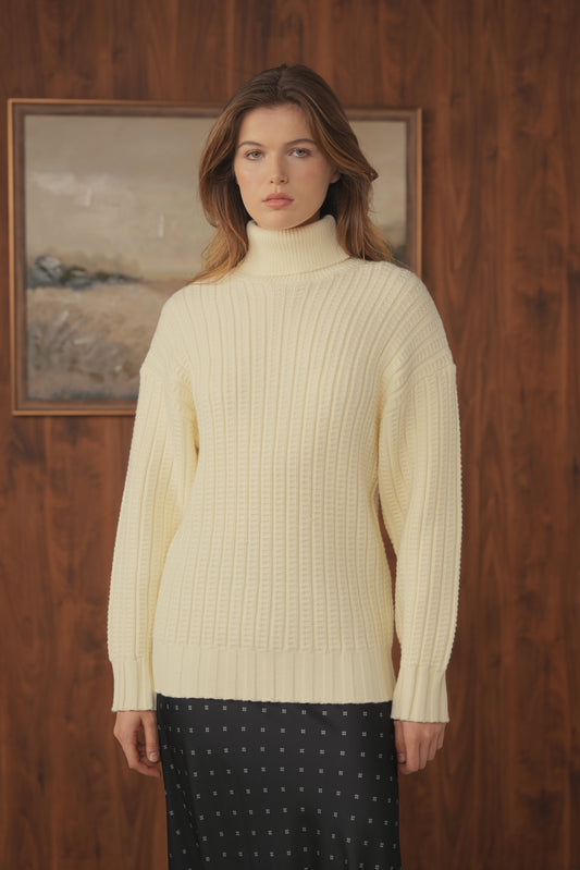 point turtleneck sweater
