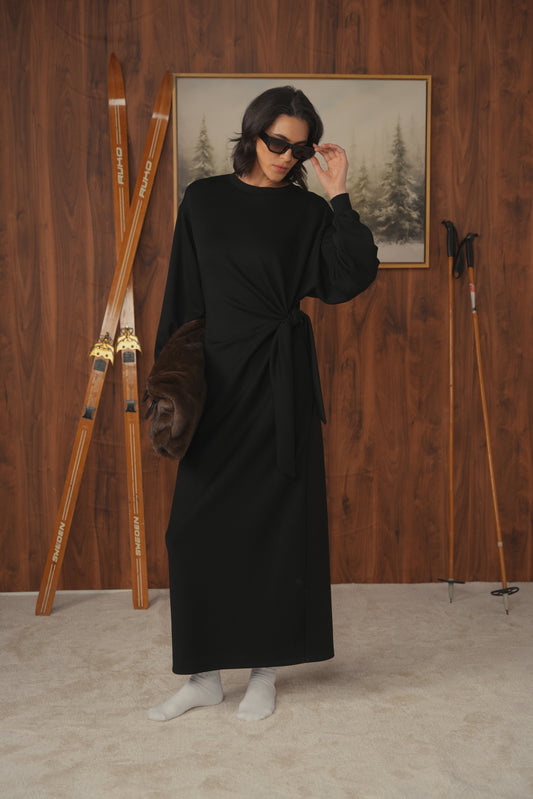 point side tie dress