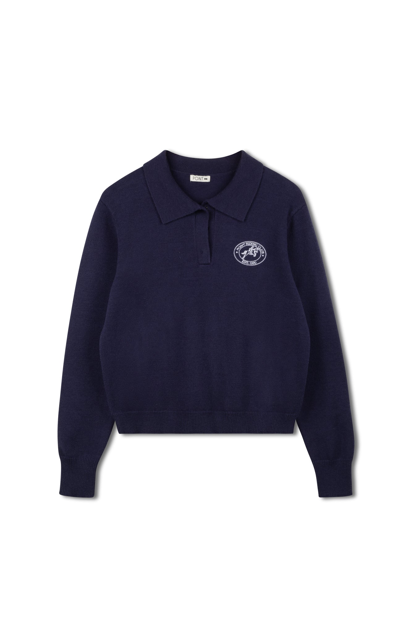 point fine knit polo