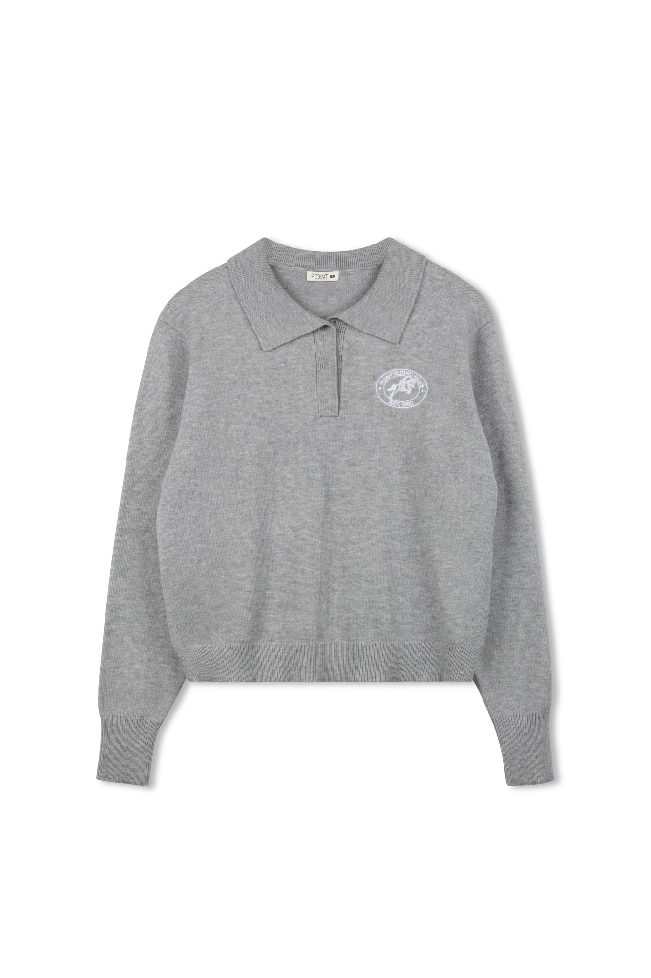 point fine knit polo