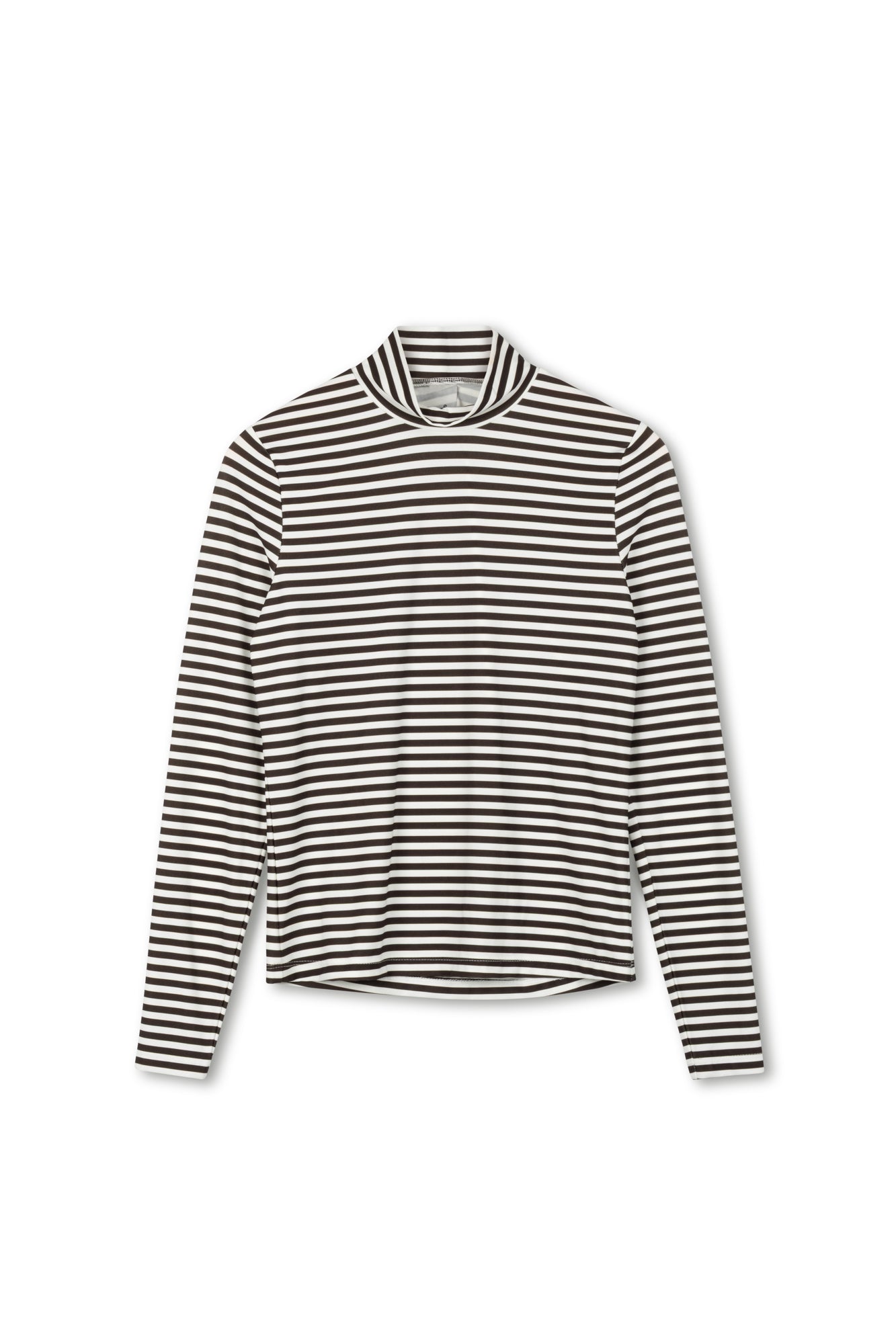 Point Printed Mock Neck Top