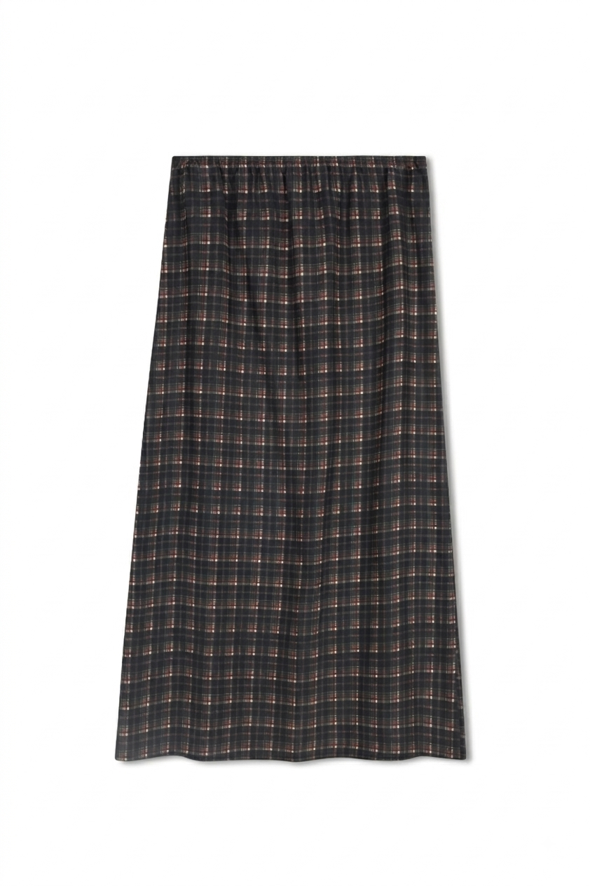 point brushed straight skirt
