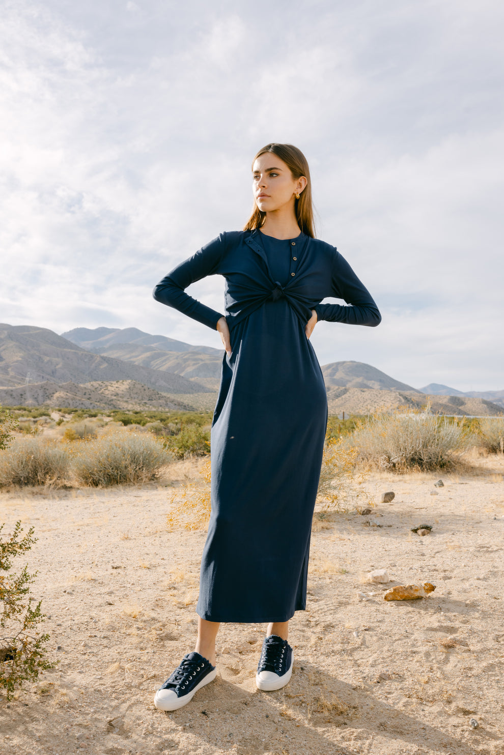 blue straight dress point straight dress