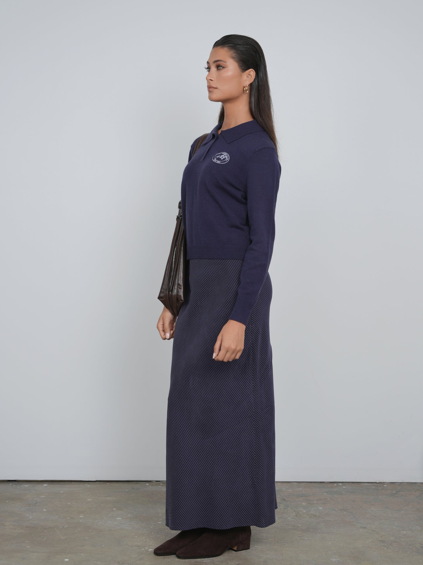 point fine knit polo