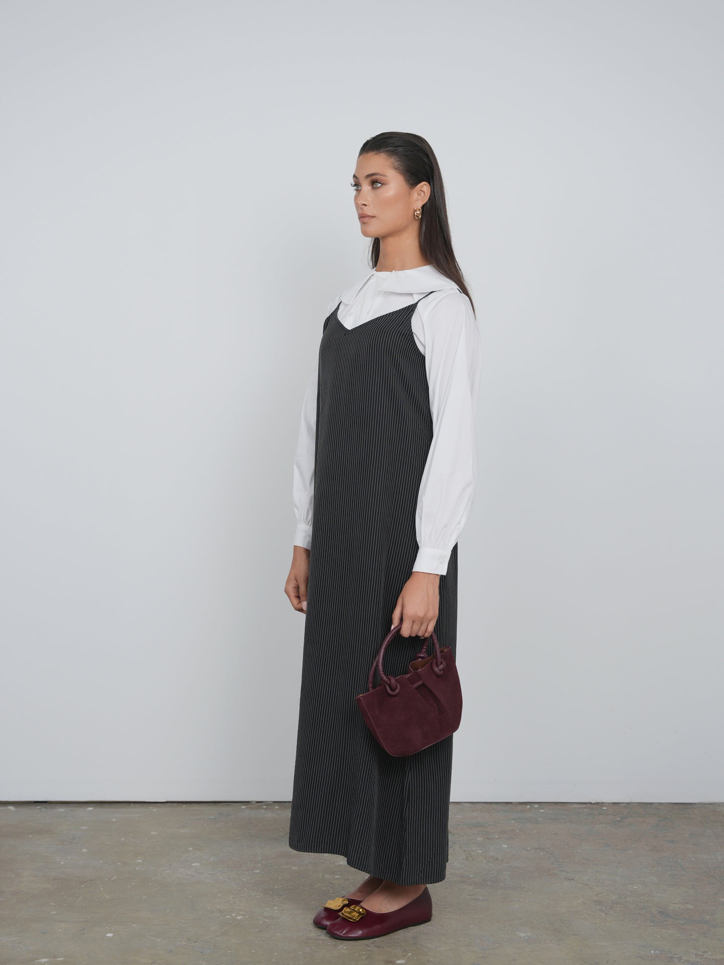 Point Brushed A-line Maxi