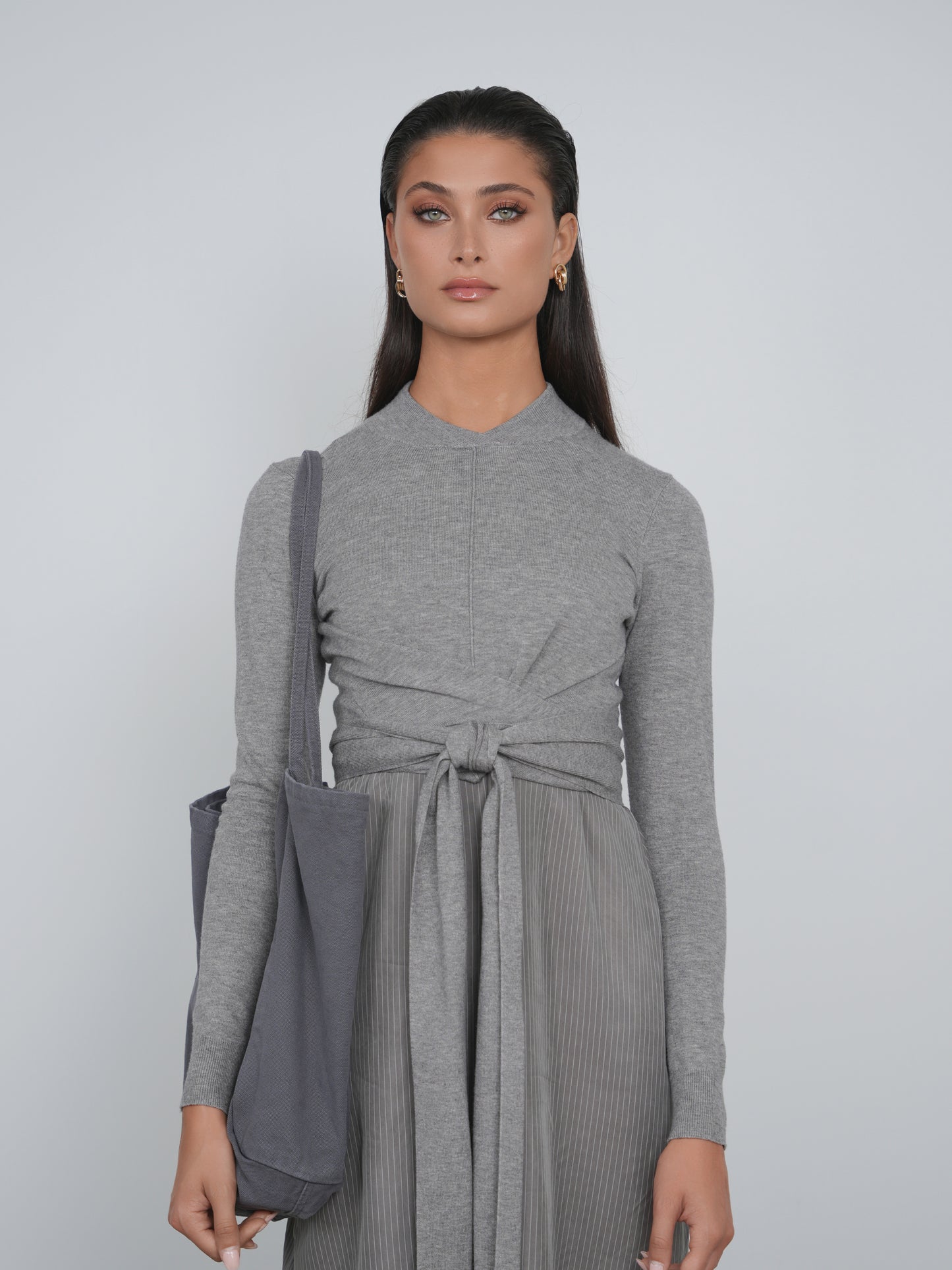 Point Mandarin Wrap Top