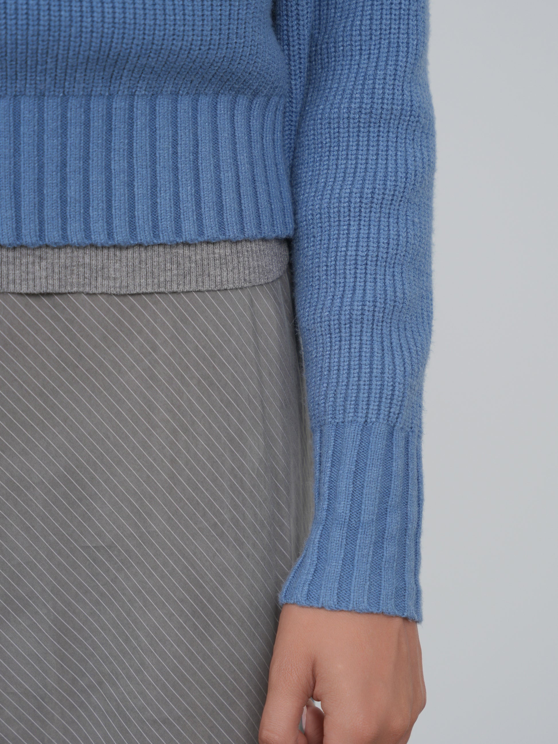 Point Chunky Knit Crew Sweater