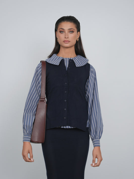 Point Knit Hi Lo Vest