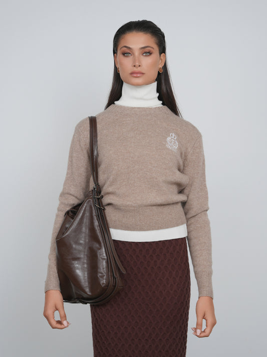 Point Fine Knit Crew