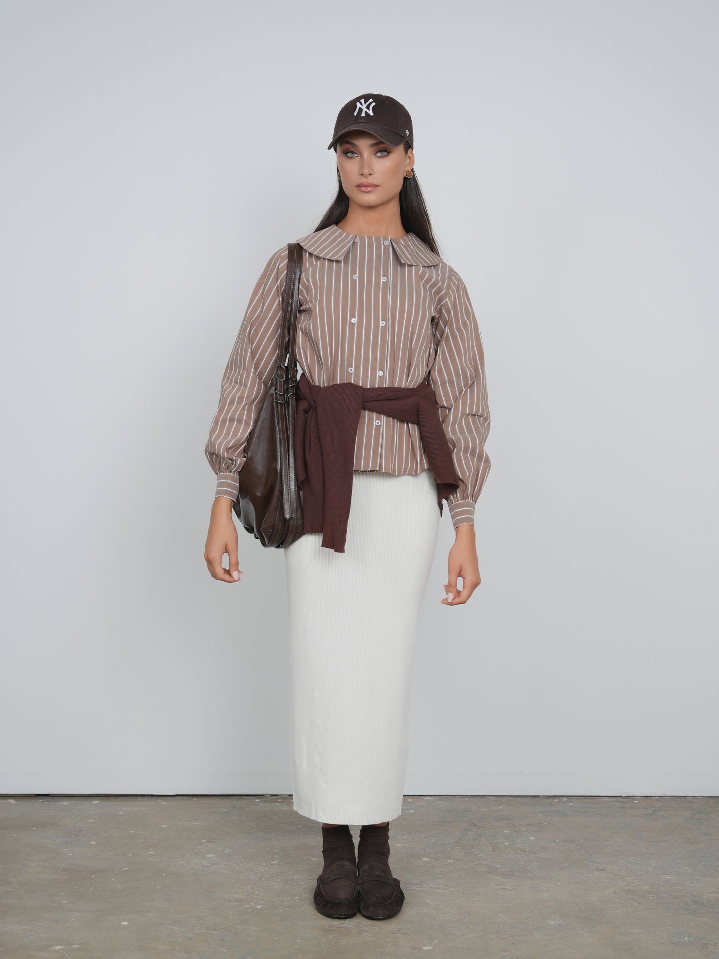 Point Knit Maxi Skirt