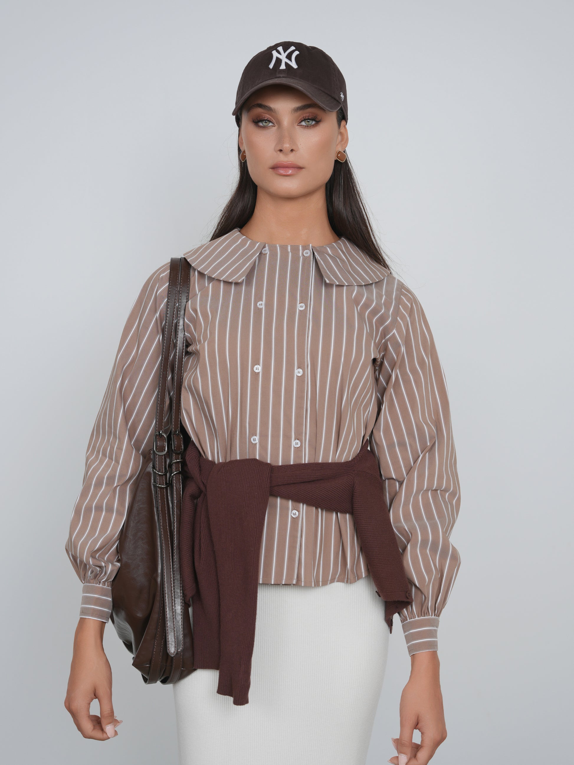 Point Double Breasted Button Up