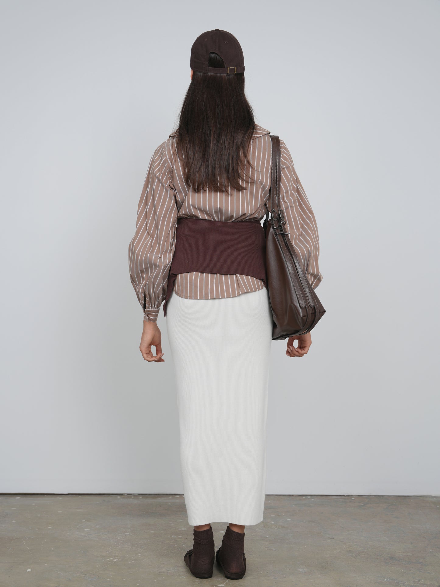 Point Knit Maxi Skirt